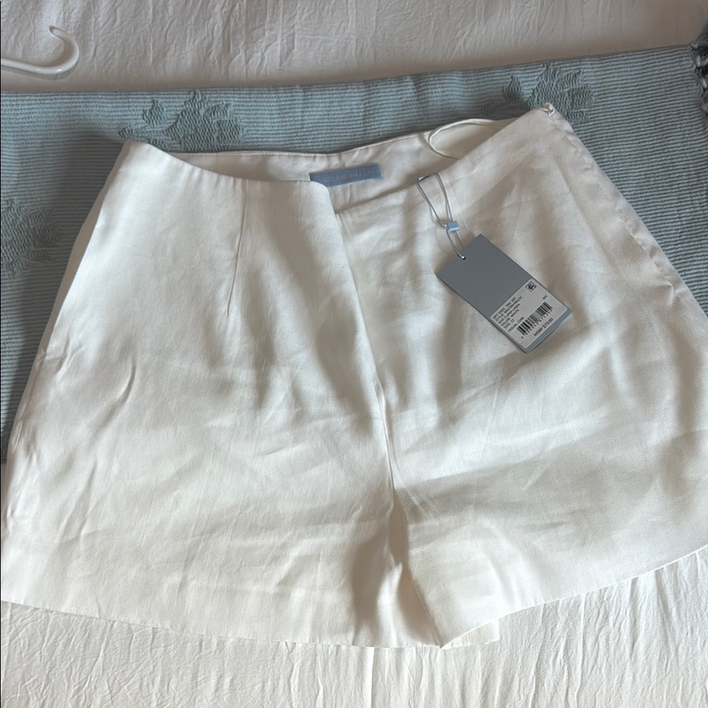 ANTONIO MELANI High Waist White Tailored Shorts